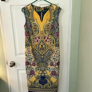 Eci Paisley Pencil Dress